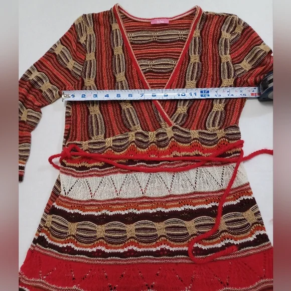 Vintage 60s 70s Colors Loose Knit Sweater - Picture 11 of 16